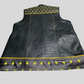 Luxury LV Quilted Biker Vest with Genuine Crocodile Leather Trim – Premium Motorcycle Jacket