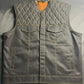 Bold & Customizable Orange Stitched Leather Vest