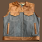 Leather Vest Houston Brown Leather Vest Classic Vest Denim Vest Jeans Vest Leather Men Vest Biker vest Motorcycle Vest Men's Waistcoat