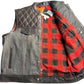 Leather Vest Diamond Quilted Flannel Black Leather Vest Classic Vest Denim Vest Leather Men Vest Biker vest Motorcycle Vest Men Waistcoat