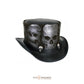 Skull-Embossed Outlaw Top Hat