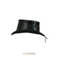 Handmade Black Steampunk Leather Top Hat