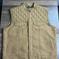 Leather Vest Tan Brown Men Biker Vest. Customizable to Low Vest