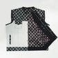 Leather Vest Men's Hunt Club White Black Paisley Leather Build Denim Style Rider Motorcycle Leather Vest Men Vest