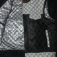 Custom White & Black Gucci-Inspired All-Leather Motorcycle Vest | Premium Biker Vest