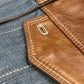 Leather Vest Houston Brown Leather Vest Classic Vest Denim Vest Jeans Vest Leather Men Vest Biker vest Motorcycle Vest Men's Waistcoat