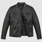 Men’s Classic Leather Moto Jacket – Sleek Black Biker Style