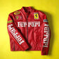 WW Ferrari Racing Leather Jacket 100 Percent Genuine Cowhide F1 Inspired Streetwear