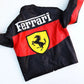 WW Classic Black and Red Genuine Leather Ferrari Racing Jacket - Mens Streetwear Outerwear