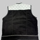 Leather Vest Men's Hunt Club White Black Paisley Leather Build Denim Style Rider Motorcycle Leather Vest Men Vest