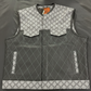 Gucci Canvas with Black Diamond Stitching Leather Vest