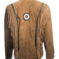 Women Brown Native American Western Cowboy Leather Jacket Suede Fringe & Beaded