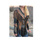 Women Native American Western Cowboy Real Leather Jacket Contrast Fringe