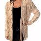 Women Native American Western Cowboy Real Leather Jacket Fringe & Beaded
