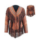 Women Native American Western Cowboy Real Leather Jacket Fringe & Bead