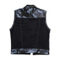 Leather vest Camo Style Denim Leather Motorcycle Vest Braided F1 Men's Leather Vest Biker Rider Club