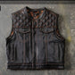 Leather Vest Black Leather Vest Denim Vest Leather Men Vest Biker vest Motorcycle Vest Men Motorcycle Gifts For Men Braided Vest