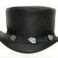 Top Hat-Playing Cards Leather hat,Leather Top Hat, Gothic Top Hat, Mens Top Hat, Steampunk Top Hat, Custom Top Hat