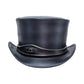 El Dorado Eye band Steampunk Black Leather Top hat Biker Gothic Hat