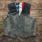 Leather Vest Black & Distress Lases Style Leather Men Vest Biker vest Motorcycle Vest Men Motorcycle Gifts For Men Western Vest Cowboy Vest