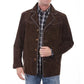 Western jacket Men's Traditional Native Brown Classic Suede Leather Western Jacket With Braided Fringes Country Side Red Indian Western Wear