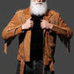 Fringe Suede Leather Belted Jacket Men's Western Style Fringe Jacket Cowboy Fringe Biker Suede Jacket
