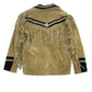 Leather jacket Men's Traditional Native Suede Leather Western Jacket Braided Fringes Country Side Red Indian Western Wear