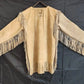 New Men Handmade Native American Mountain Man Buckskin Leather War Shirt