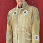 Leather jacket Men Traditional Native Beige Brown Classic Suede Leather Western Jacket Braided Fringes Country Side Red Indian Western Wear