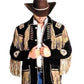 Leather jacket Men's Traditional Native Black & Brown Classic Suede Leather Jacket Braided Fringes Country Side Red Indian Western Wear