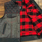 Leather Vest Diamond Quilted Flannel Black Leather Vest Classic Vest Denim Vest Leather Men Vest Biker vest Motorcycle Vest Men Waistcoat