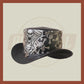 Leather Cross Skull Engine Skull Engine Band Motorcycle Biker Rider Top Hat