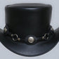 Steampunk El Dorado The Swagger Black Flower Concho Band Leather Top Hat