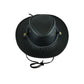Cowboy Hat Outback Hat Unisex Western-Style Hat For Men Breaded Band Black Leather Hat For Women Gift For Him Gift For Her
