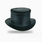 EI Dorado Top Hat Black Leather Top Hat With Simple Band Steampunk Leather Hat Motorcyclists Hat Biker Hat Magician Hat Gift For Her