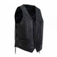 HOT LEATHERS MEN'S MADE SIDE LACE PREMIUM LEATHER VEST