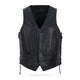 HOT LEATHERS MEN'S MADE SIDE LACE PREMIUM LEATHER VEST