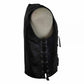 CONCHOS CHOPPER LEATHER VEST IN BLACK