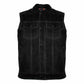 MEN'S MATT BLACK LEATHER WAISTCOAT