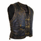 VINTAGE MEN'S LEATHER VEST DOUBLE BRAIDED