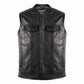 BIKER MOTORCYCLE JEANS LEATHER VEST MADE OF GENUINE LEATHER