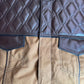 WW Dark Brown & Tan brown Motorcycle classic Diamond Quilted Vest