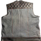 Leather Vest Diamond Quilted Flannel Black Leather Vest Classic Vest Denim Vest Leather Men Vest Biker vest Motorcycle Vest Men Waistcoat