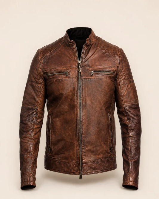 The Ironclad Vintage Distressed Leather Moto Jacket