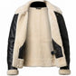 Men’s Genuine Sheepskin Leather Bomber Jacket | Real Leather & Shearling Aviator Flight Jacket