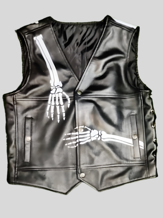 Shadow Weaver Black Leather Vest.