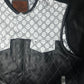 Custom White & Black Gucci-Inspired All-Leather Motorcycle Vest | Premium Biker Vest