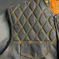 Bold & Customizable Orange Stitched Leather Vest