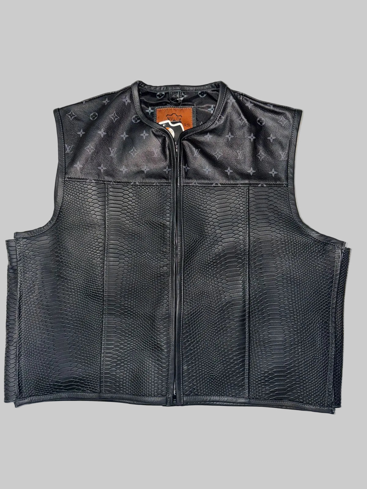 The Black Upside Men's Club Style Leather Vest – Wild Wanderers