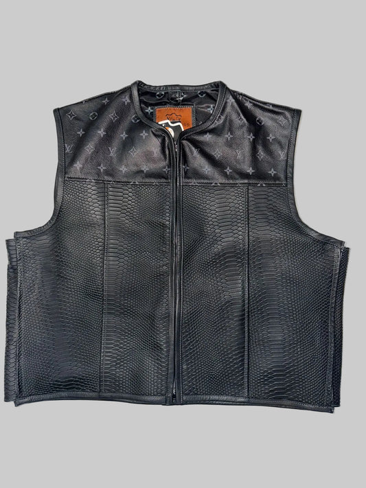 WW Gator Leather LV Motorcycle Vest